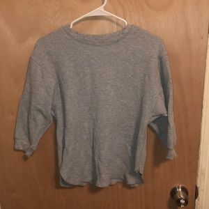 Gray waffle shirt